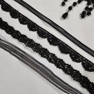 Set of 4 Choker Necklaces / Gothic / Halloween / Renaissance / Victorian / Every